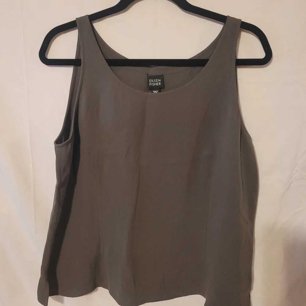 Eileen Fisher Charcoal Tank Top - Picture 2 of 2